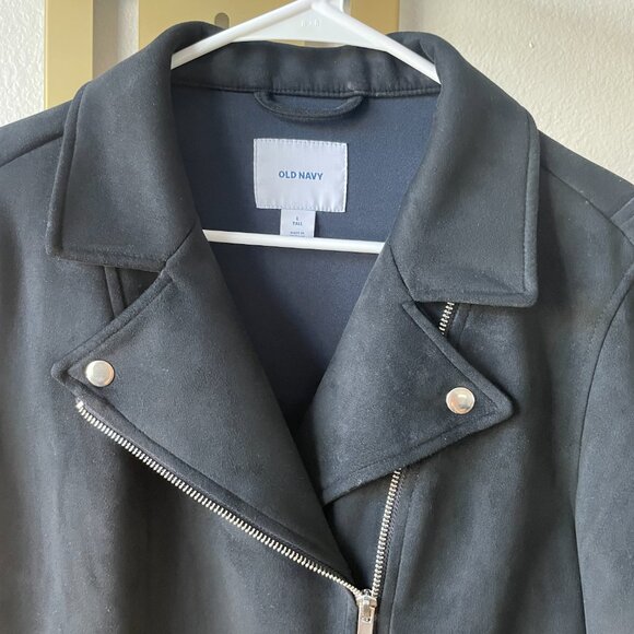 Old Navy Black Faux-suede Moto Jacket - Picture 4 of 5